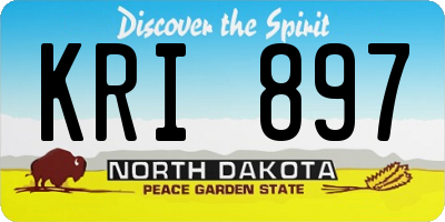 ND license plate KRI897
