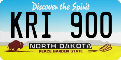 ND license plate KRI900