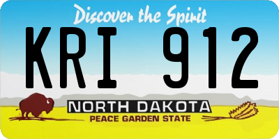 ND license plate KRI912