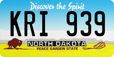 ND license plate KRI939