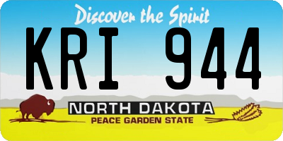 ND license plate KRI944