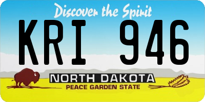 ND license plate KRI946