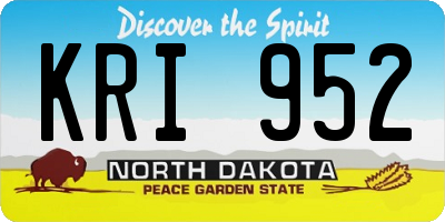 ND license plate KRI952