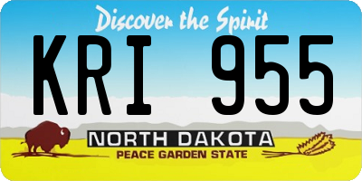ND license plate KRI955
