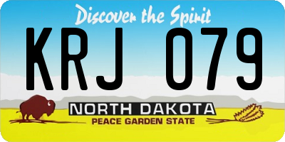 ND license plate KRJ079
