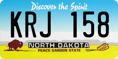ND license plate KRJ158
