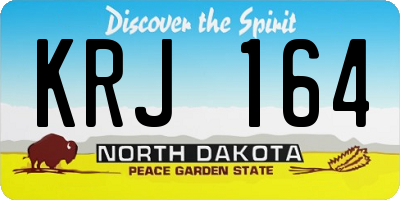 ND license plate KRJ164