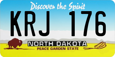 ND license plate KRJ176