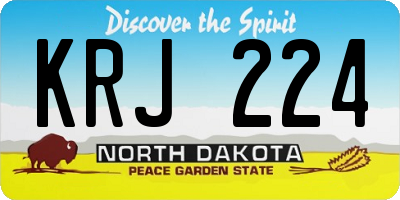 ND license plate KRJ224