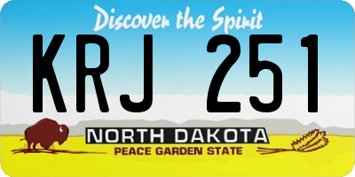 ND license plate KRJ251