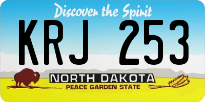 ND license plate KRJ253