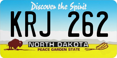ND license plate KRJ262