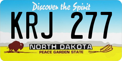 ND license plate KRJ277