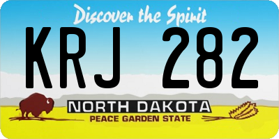 ND license plate KRJ282