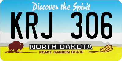 ND license plate KRJ306