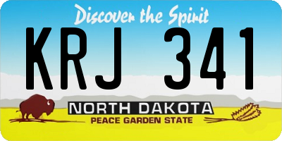 ND license plate KRJ341