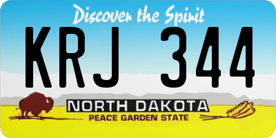 ND license plate KRJ344