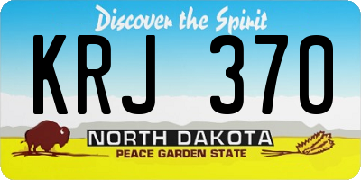 ND license plate KRJ370