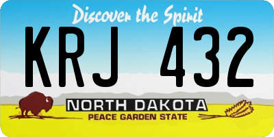 ND license plate KRJ432