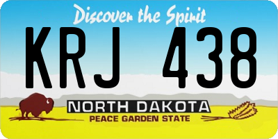 ND license plate KRJ438