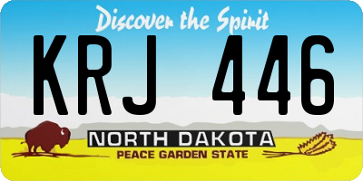 ND license plate KRJ446