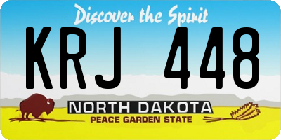 ND license plate KRJ448