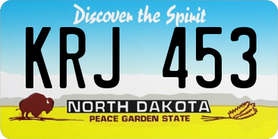 ND license plate KRJ453