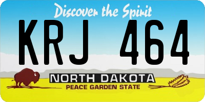 ND license plate KRJ464