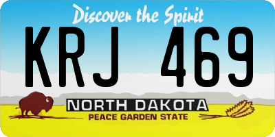 ND license plate KRJ469