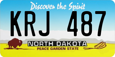 ND license plate KRJ487