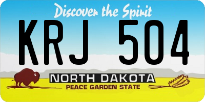 ND license plate KRJ504