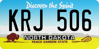 ND license plate KRJ506