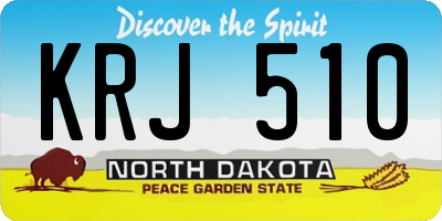 ND license plate KRJ510