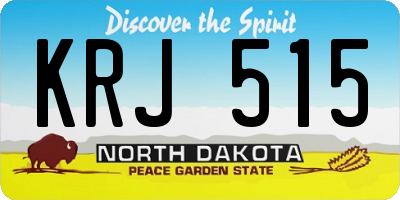 ND license plate KRJ515