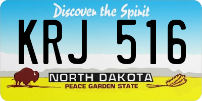 ND license plate KRJ516