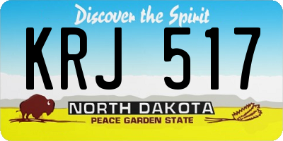 ND license plate KRJ517