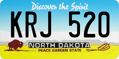 ND license plate KRJ520