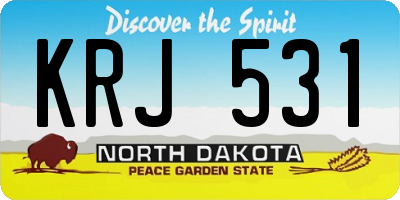 ND license plate KRJ531