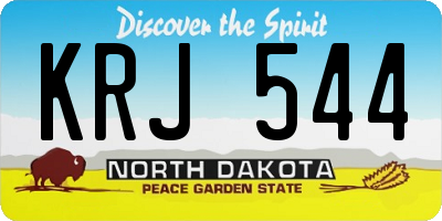 ND license plate KRJ544