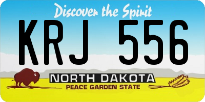 ND license plate KRJ556