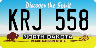 ND license plate KRJ558