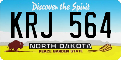ND license plate KRJ564