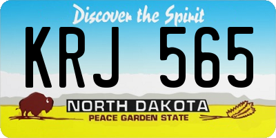 ND license plate KRJ565