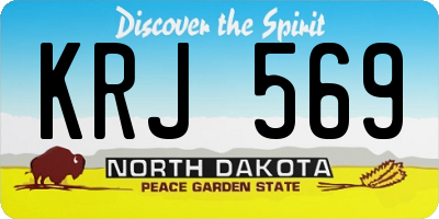 ND license plate KRJ569
