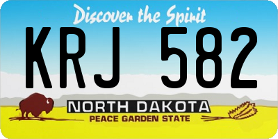 ND license plate KRJ582