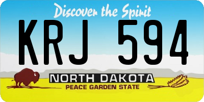 ND license plate KRJ594