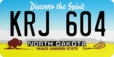 ND license plate KRJ604