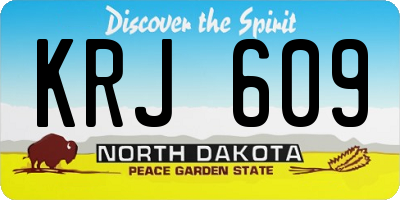 ND license plate KRJ609