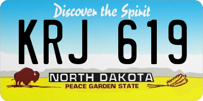 ND license plate KRJ619