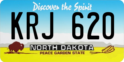 ND license plate KRJ620